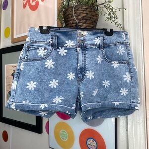 Floral Denim Women's Shorts
